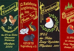 Preis- und Auszeichnungs-Bänder für Rassegeflügel- und Kleintierzüchter