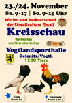 Plakat der RGZ/KTZ Kreisschau Oelsnitz - Grafik mit freundlicher Genemigung von KTZV Oelsnitz